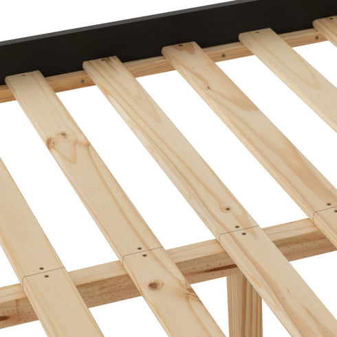 Monaco 5FT Bed High Foot End - Grey/Oak Effect